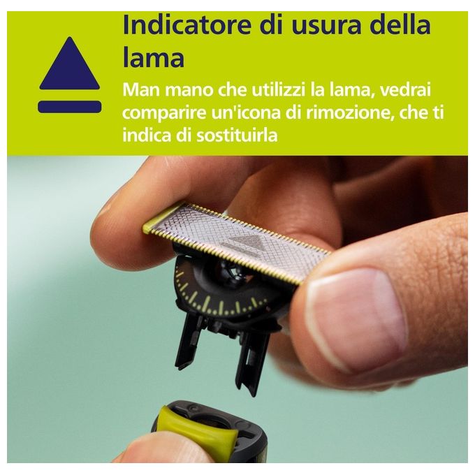 Philips QP6652 OneBlade Pro 360 Regolabarba Face Body uso Bagnato e Secco 20 livelli autonomia 120 min colore Cromo