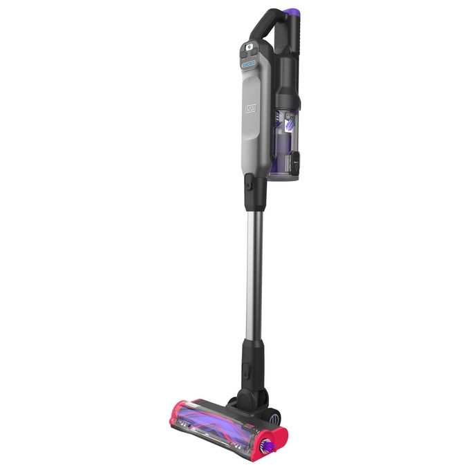 Black+Decker Scopa Ricaricabile 21.6V fino a 35 Minuti 100W 2 Turbo Spazzole Laterali