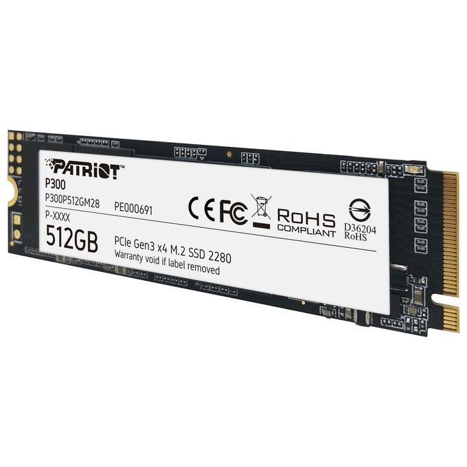 Patriot P300 M.2 Pcie Gen 3 x4 512Gb Ssd a Basso Consumo