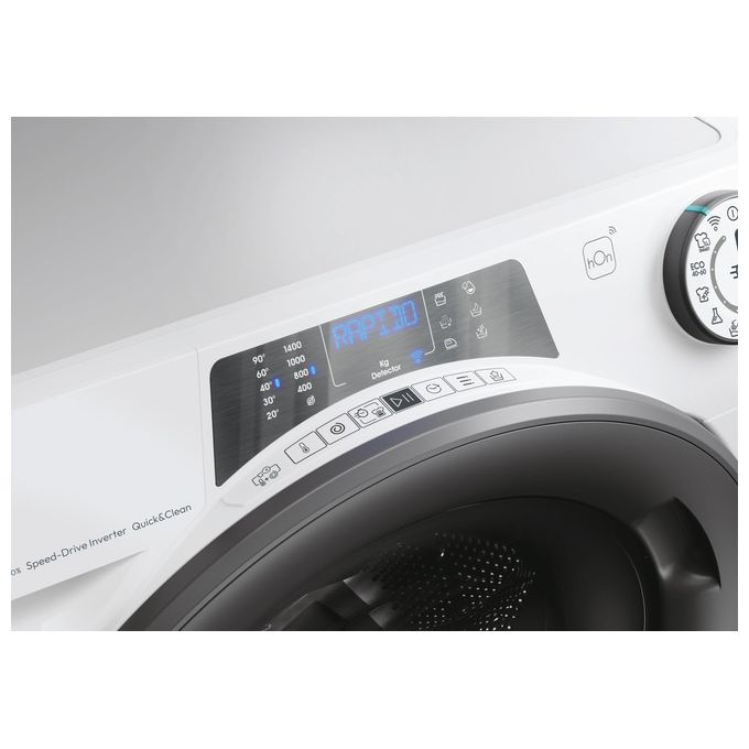 Candy RP496BWMR91S RapidÓ Pro Lavatrice Carica Frontale 9 Kg 1400 rpm Classe A Inverter Vapore Wi-Fi (85x60x54 cm) colore Bianco