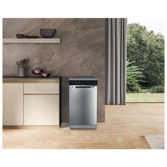 Whirlpool WH4FD11CS7A0X Lavastoviglie Libera Installazione 11 coperti Classe D 6° Senso NaturalDry Aquastop (85x45x59 cm) colore Inox