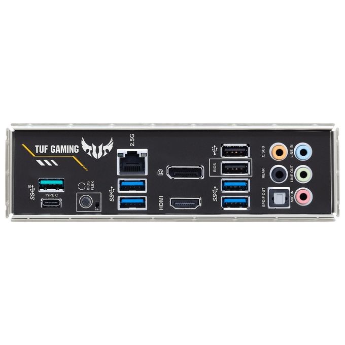 ASUS TUF GAMING B550-PLUS, Scheda Madre Gaming ATX AMD B550, PCIe 4.0, Doppio M.2, 10 Fasi di Alimentazione DrMOS, 2,5Gb Lan, HDMI, DP, USB 3.2 Gen 2 Type-A e Type-C, Aura Sync RGB