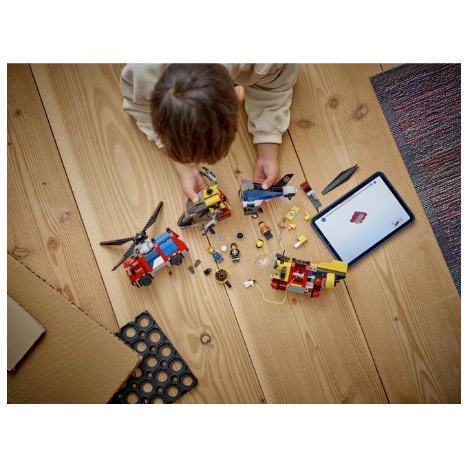 LEGO Set Costruzioni City 60462 Elicottero Autopompa Sottomarino MixeMatch per Creativita' senza Confini