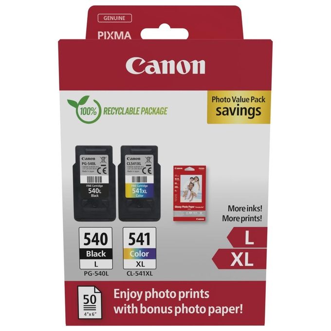 Canon 5224B012 Cartuccia d'Inchiostro 2 Pezzi Originale Nero-Ciano-Magenta-Giallo