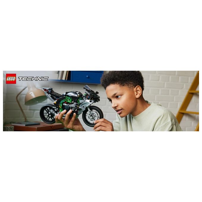 LEGO Technic 42170 Motocicletta Kawasaki Ninja H2R, Giochi per Bambini 10+, Modellino di Moto Giocattolo in Scala da Costruire