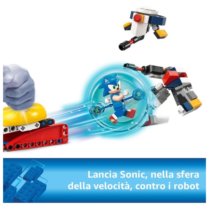 LEGO Sonic Duello al Falo' di Sonic Giochi d'Avventura per Bambini e Bambine da 7 Anni in su con Personaggi del Videogioco tra cui 2 Robot Giocattolo Idea Regalo di Compleanno per Gamer 77001