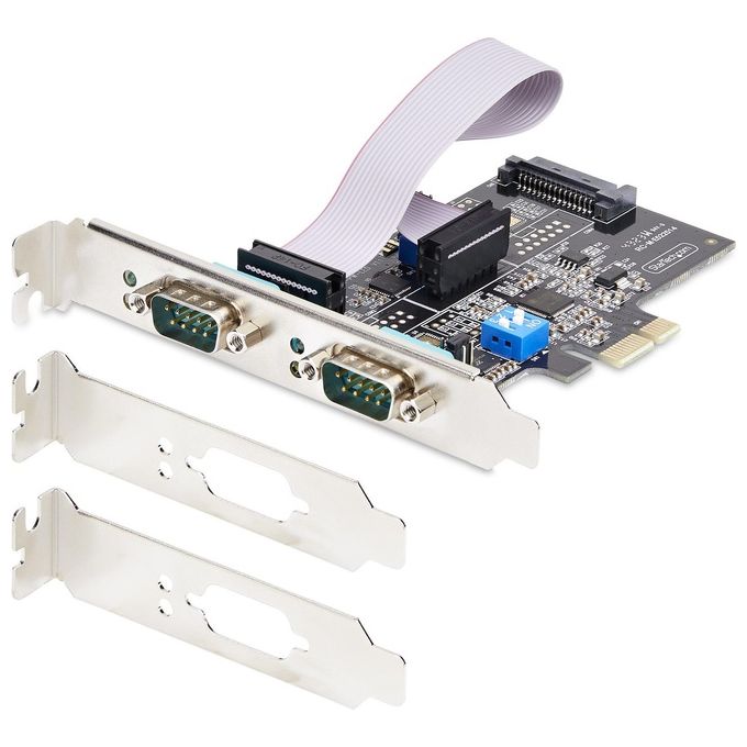 StarTech.com Scheda Seriale Pcie a 2 Porte Scheda Pci Express a Doppia Porta Rs232-rs422-rs485 (Db9)