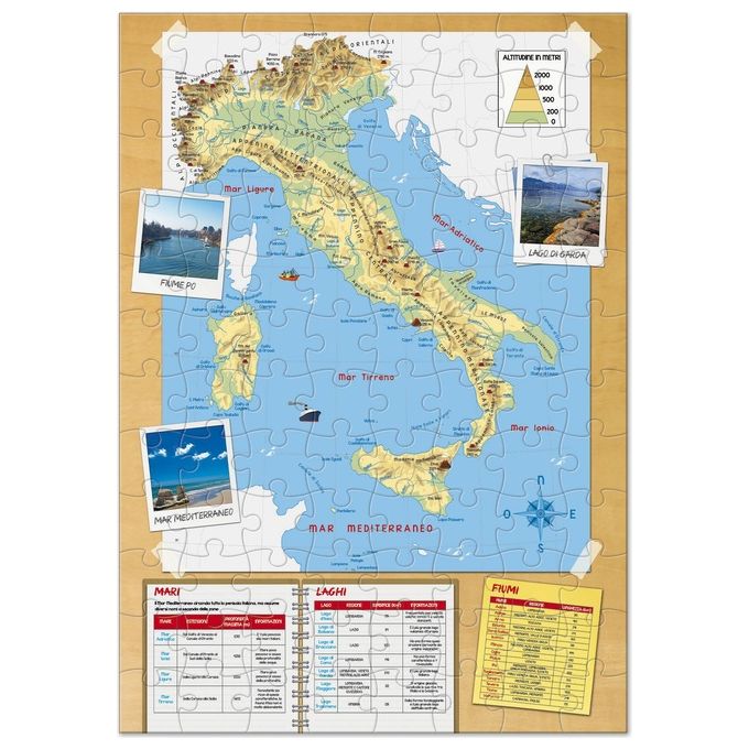 Clementoni Gioco Educativo Sapientino Scopriamo l'Italia Smart Puzzle