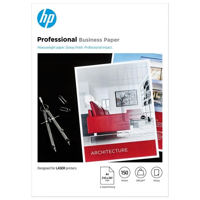 HP 7MV83A Carta Inkjet A4 Lucida Bianco
