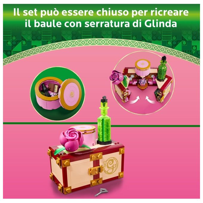 LEGO Wicked 75683 - Dormitorio di Glinda and Elphaba, Set da 740 pezzi con Minidoll Day and Night, Accessori, Valigetta Decorativa, Eta' 8+