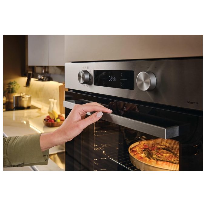 Candy CA6 N5B3EHTX – Forno da incasso Multifunzione, 78 L, Classe A++, Easy Steam + WiFi-Bluetooth (hOn), Nero-Inox