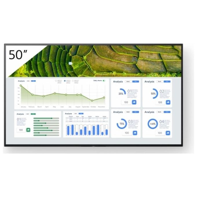 Sony FW-50BZ30L Visualizzatore di Messaggi Pannello Piatto per Segnaletica Digitale 50'' Lcd Wi-fi 440 Cd-m² 4k Ultra Hd Nero Android 24-7