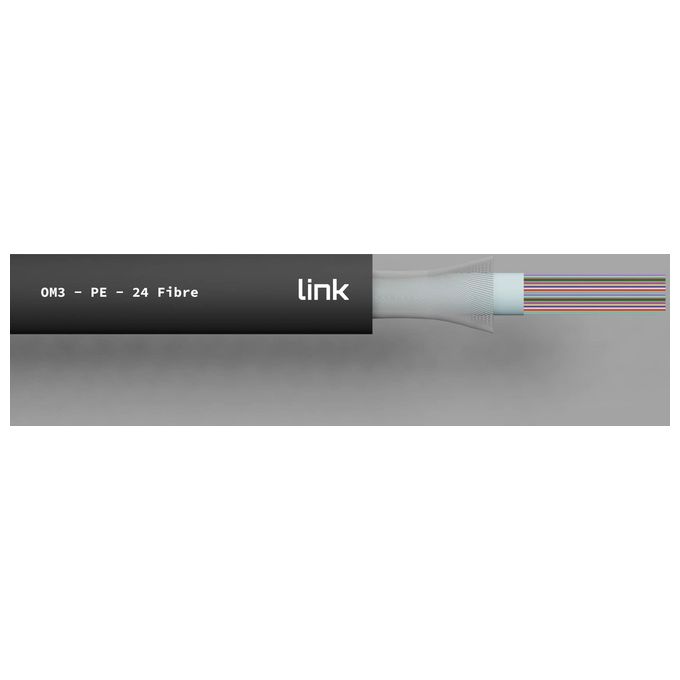 Link Cavo Fibra Ottica da Esterno Dielettrico Om3 Antiroditore 24 Fibre