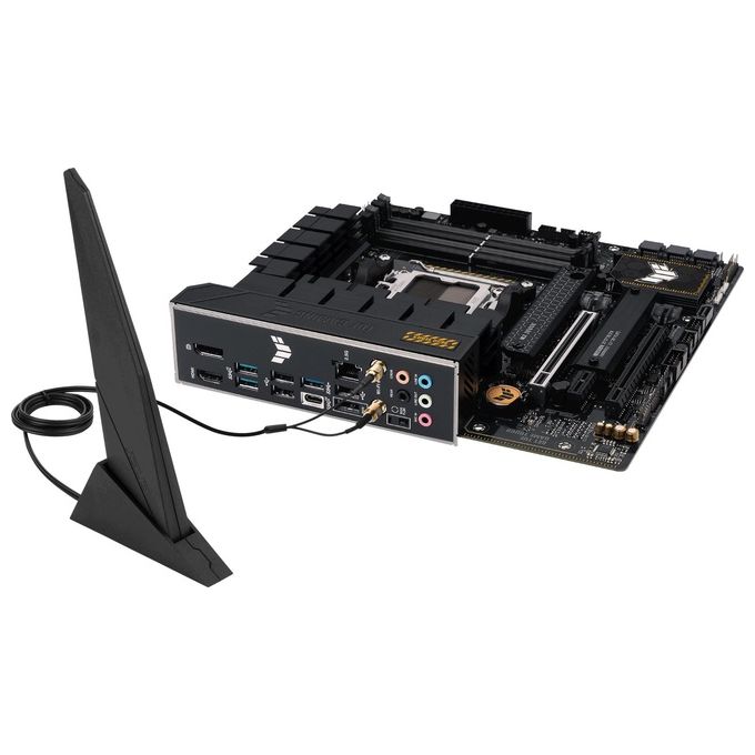 ASUS TUF GAMING B650M-PLUS WIFI Scheda Madre Gaming micro ATX, AMD B650, AM5, DDR5, 3xPCI 4.0, WiFi 6 (802.11ax), Intel 2.5Gb Ethernet, Realtek 7.1, 2xM.2, 4xSATA 6GB-s, Aura Sync RGB, Nero