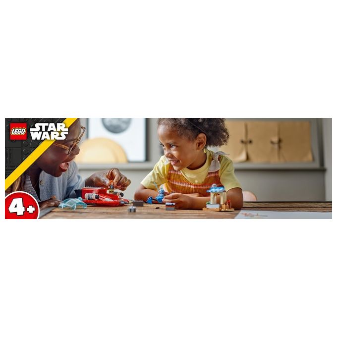 LEGO Star Wars 75384 The Crimson Firehawk, Starter Set con Astronave Giocattolo, Speeder Bike e 3 Personaggi, Regalo Bambini 4+
