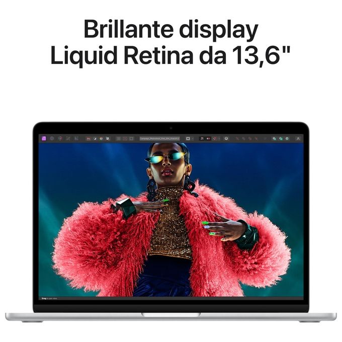 Apple MacBook Air 13.6 pollici M3 512GB SSD 8GB RAM argento notebook ultraleggero