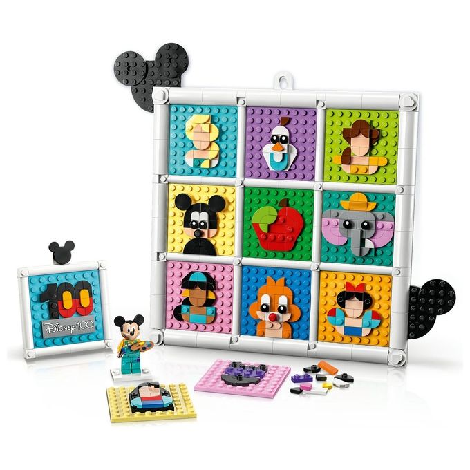 LEGO Disney 43221 100 Anni di Icone Disney, Set Arti e Mestieri con Personaggi, 72 Mosaici da Creare e Minifigure di Topolino