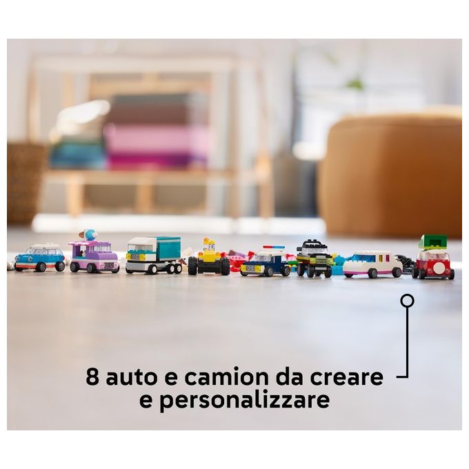 LEGO Classic 11036 Veicoli Creativi, Modellini di Auto in Mattoncini, Macchine Giocattolo per Bambini e Bambine 5+ Anni
