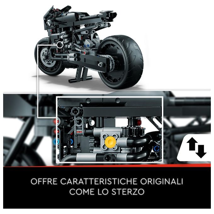 LEGO Technic 42155 THE BATMAN - BATCYCLE, Moto Giocattolo da Collezione, Modellino Motocicletta del Supereroe, Film del 2022