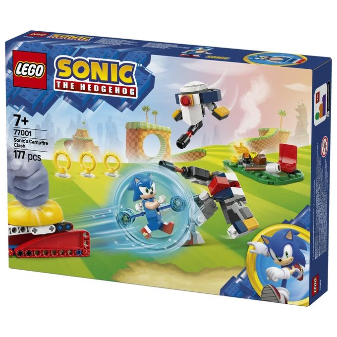 LEGO Sonic Duello al Falo' di Sonic Giochi d'Avventura per Bambini e Bambine da 7 Anni in su con Personaggi del Videogioco tra cui 2 Robot Giocattolo Idea Regalo di Compleanno per Gamer 77001