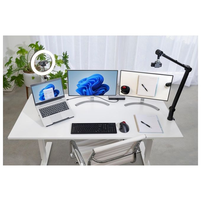 Kensington A1010 Supporto Telescopico da Scrivania Webcam e Sistemi di Illuminazione con Base Antiscivolo