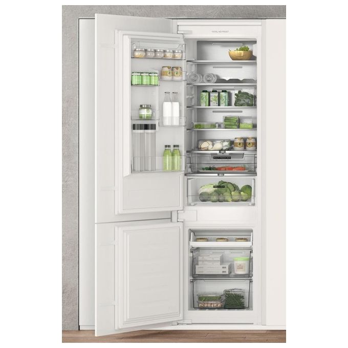 WHIRLPOOL WHC20T352 Frigorifero Combinato Capacita' 280 Litri Classe energetica E NoFrost Allarme porta aperta Zen Inverter Technology 193,5cm Bianco WHC20T352