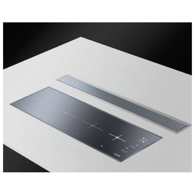 Foster 2451 090 Cappa Aspirante Filotop GHOST Classe energetica A 2 Filtri Antigrasso Illuminazione LED 4 Velocita' Touch Control 875x120 mm Acciaio Inox