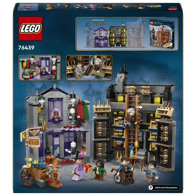 LEGO Harry Potter Olivander e Madama McClan: Abiti per Tutte le Occasioni 2 Modelli di Negozi Giocattolo da Costruire con 6 Minifigure Giochi Creativi per Bambini da 8 Anni da Collezione 76439