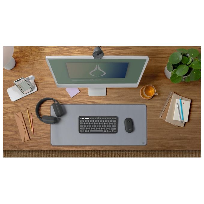 Logitech 910-007015 Pebble 2 M350s Mouse Wireless Bluetooth Ottico 4000 DPI Silenzioso Ambidestro colore Grafite
