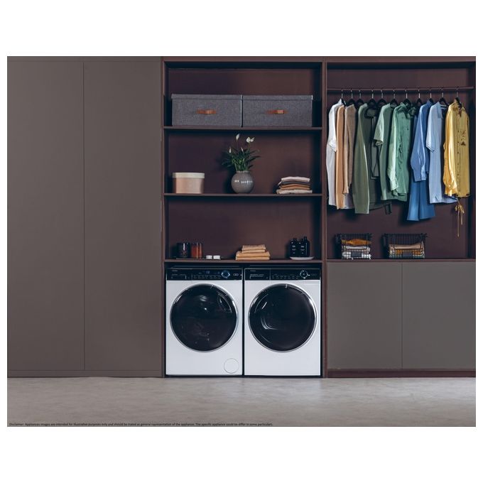 Haier HW100BD149 Lavatrice caricamento frontale 10 kg Classe A Profondita' 54 cm Centrifuga 1400 giri Motore Inverter Funzione Vapore colore Bianco Wifi