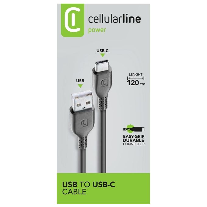 Cellular Line Cavo Usb-C 120cm per Ricarica e Trasferimento Dati