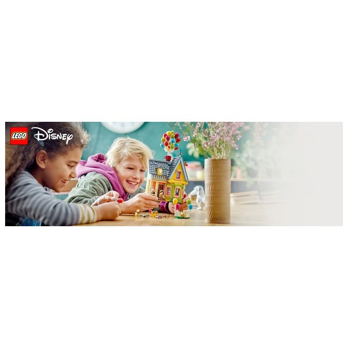 LEGO Disney e Pixar 43217 Casa di “Up'', Modellino con Palloncini e Figure di Carl, Russell e Dug, Set Disney 100° Anniversario