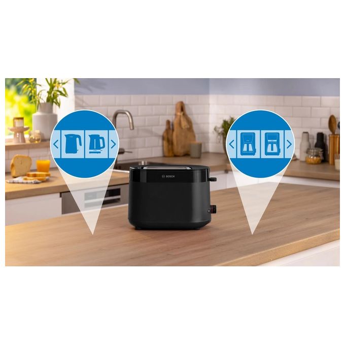 Bosch TAT2M123 Tostapane 6 2 Fette 950W Nero