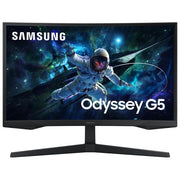 Samsung Monitor Gaming Odyssey G5 (S27CG554) Curvo (1000R) 27'' 2560x1440 (WQHD 2K) HDR10 VA 165 Hz 1 ms (MPRT) FreeSync HDMI Display Port Ingresso Audio Flicker Free Eye Saver Mode