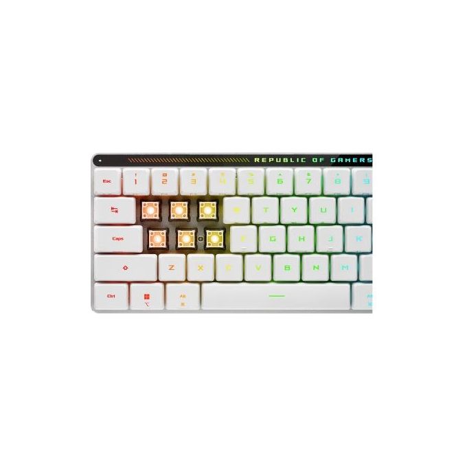 ASUS ROG Falchion RX Low Profile Tastiera Meccanica Wireless Moonlight White Layout ITA