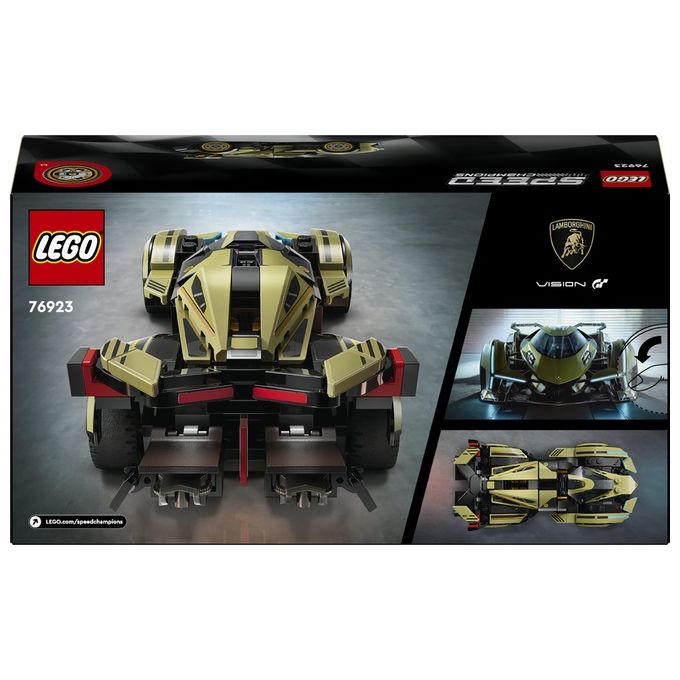 LEGO Speed Champions Super Car Lamborghini Lambo V12 Vision GT Macchina Giocattolo per Bambini da 10 Anni Modellino di Auto da Costruire con Minifigure del Pilota Idea Regalo da Collezione 76923