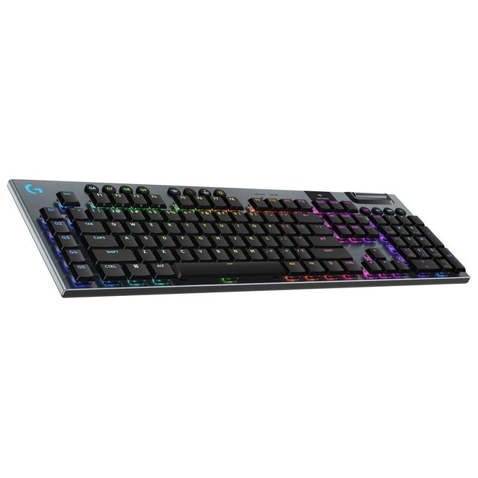 Logitech G G915 X LIGHTSPEED Tastiera gaming wireless a profilo ribassato copritasti in PBT bicomponente tasti completamente programmabili switch GL Brown Tactile - PC-Mac ITA QWERTY - Nero