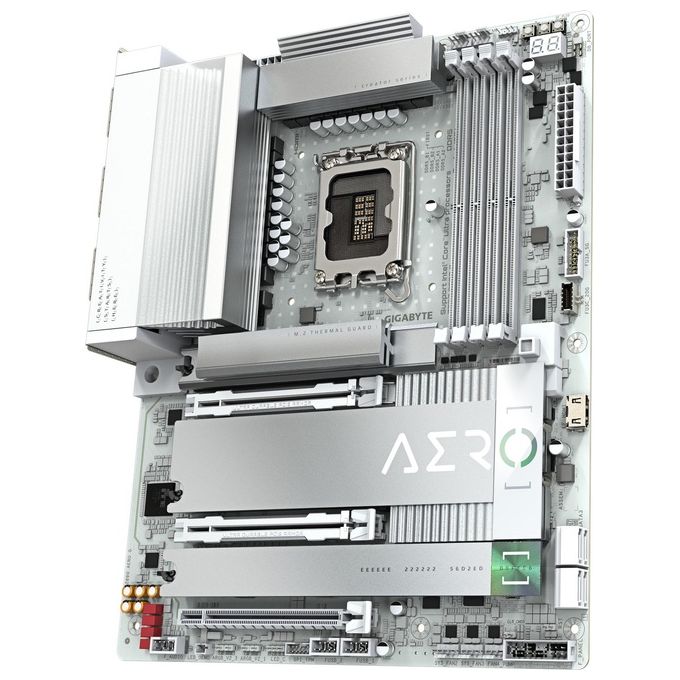 GIGABYTE Scheda madre Z890 AERO G - Supporta CPU Intel Core Ultra (Serie 2) 1612 fasi VRM fino a 8800MHz DDR5 (OC) 1xPCIe 5.0  4xPCIe 4.0 Wi-Fi 7 LAN 2.5GbE Thunderbolt 4