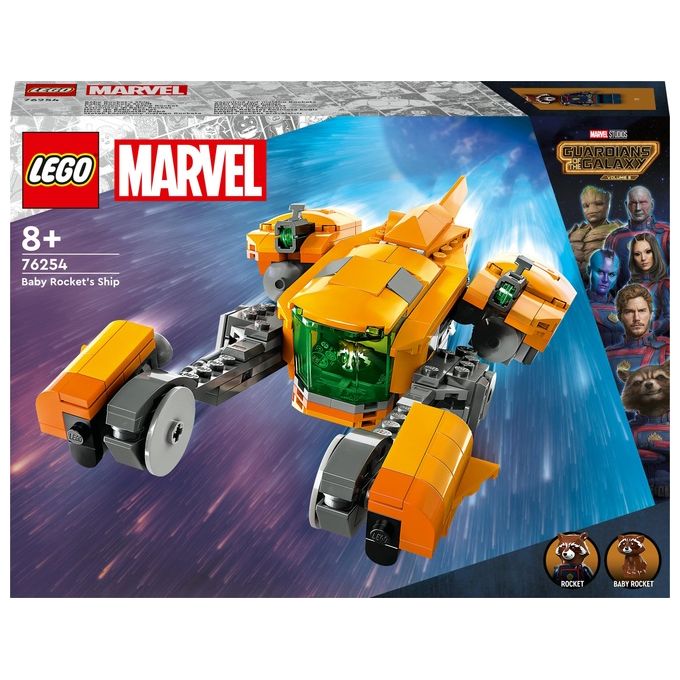 LEGO Marvel 76254 – L’Astronave di Baby Rocket, Set da Costruzione 330 Pezzi con Minifigure di Rocket e Baby Rocket, Eta' 8+