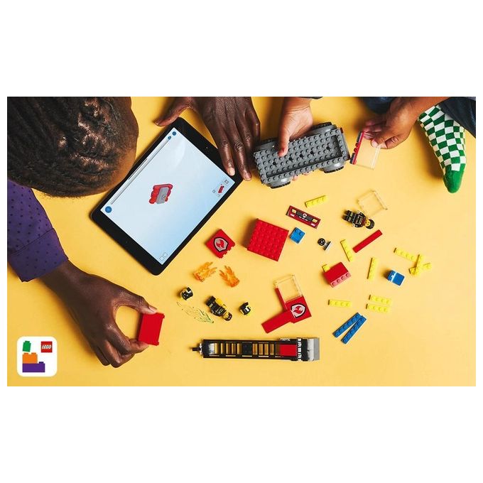 LEGO City Autopompa con Scala - Camion Giocattolo dei Pompieri con 2 Minifigure e Starter Brick Giochi Educativi per Bambini e Bambine da 4 Anni in su Idea Regalo di Compleanno Prescolare - 60463