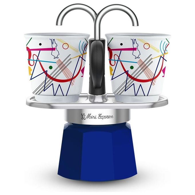 Bialetti Mini Express 2 Tazze Colore Blu