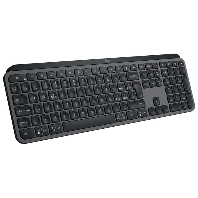 Logitech MX Keys S, Tastiera Wireless, Profilo Basso, Digitazione Precisa, Tasti Programmabili, Retroilluminazione, Bluetooth, USB C Ricaricabile, Italiano QWERTY, Grigio