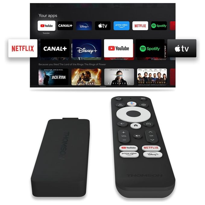Thomson Streaming Stick 140G con Telecomando Bluetooth Cavo Hdmi