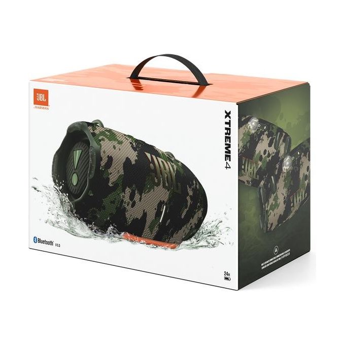 JBL Xtreme 4 Speaker Bluetooth Portatile Wireless Waterproof e Resistente alla Polvere IP67 Mimetico