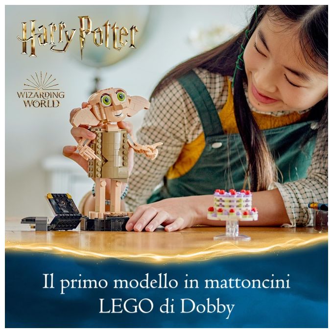LEGO Harry Potter 76421 Dobby l'Elfo Domestico, Modello Snodabile di Personaggio Iconico, Gioco da Collezione, Regalo 8+ Anni