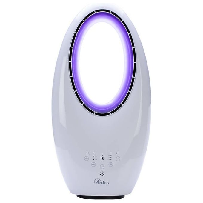 Ardes Ventilatore Ciclonico H60 Muna Bladeless Touch Led Bianco per un Comfort Ideale in Ogni Ambiente Domestico e Ufficio