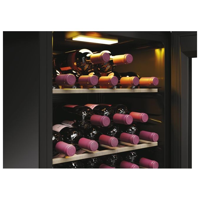 Haier Wine Bank 50 Serie 3 HWS34GGH1 Cantinetta Vino con Compressore Libera Installazione Nero 34 Bottiglie