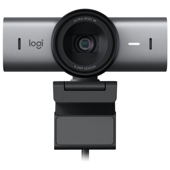 Logitech Webcam MX Brio 705 for Business 4K con Correzione Automatica della Luminosita' Ultra HD Inquadratura Automatica Show Mode USB-C Compatibile con Microsoft Teams Zoom Google Meet Grafite