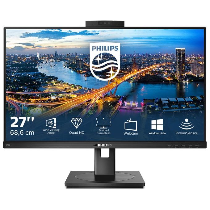 Philips Monitor Flat 27'' B Line 275B1H-00 2560x1440 Pixel 2k Ultra Hd Led Tempo di risposta 4 ms