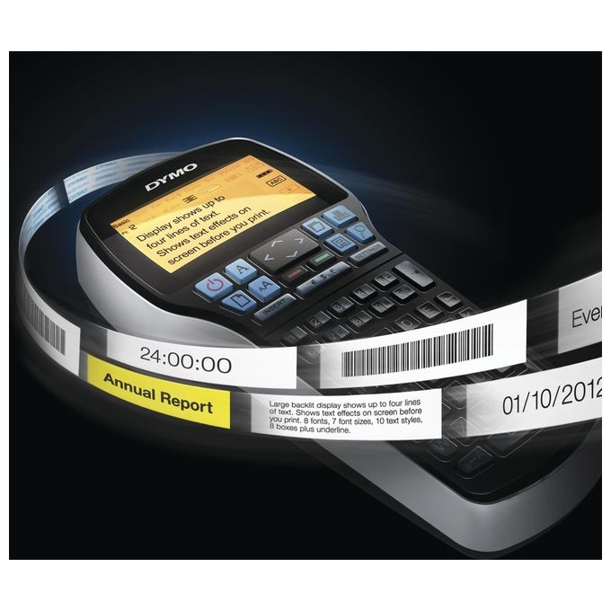 Dymo LabelManager 420P Kit Etichettatrice Portatile Ricaricabile con Tastiera ABC con Custodia e 4 Nastri per Etichette D1